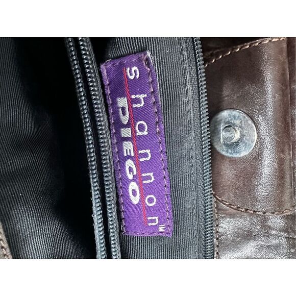 Shannon Diego Woven Leather Shoulder Bag Brown Made in Brazil See Description - Picture 10 of 14